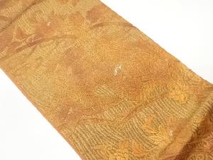 ふくれ織鳳凰に松・花模様織出し袋帯